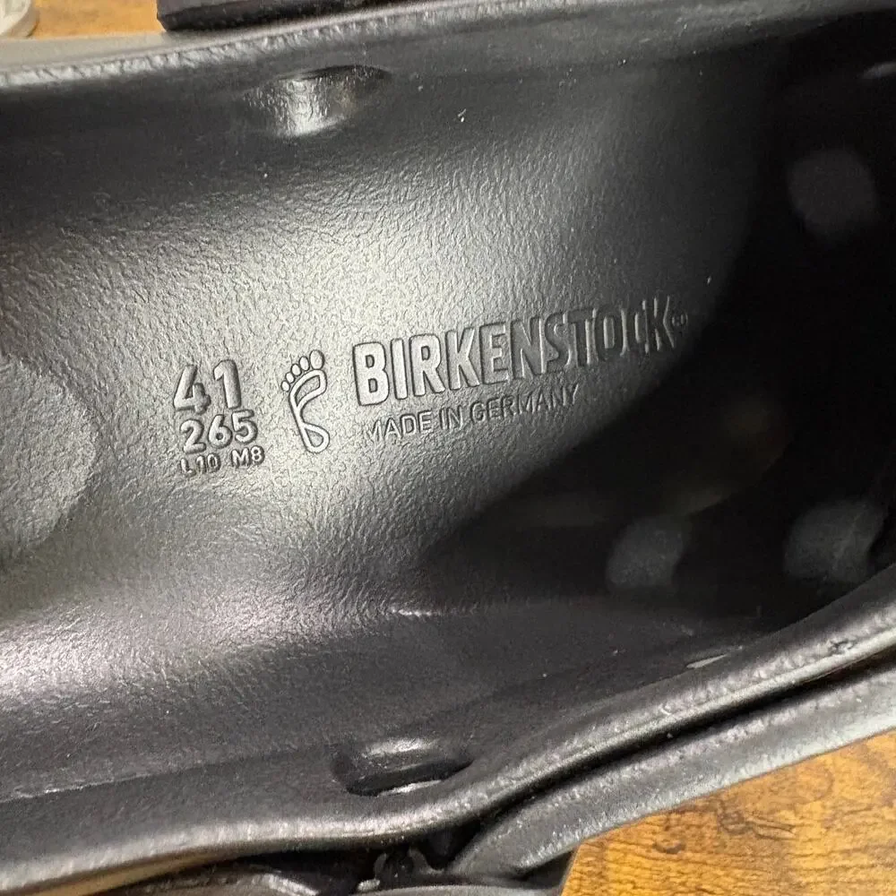 Birkenstock EU 41 Birki Flow EVA Clogs M8 W10 Recovery Shoes Black Plastic - Picture 6 of 12